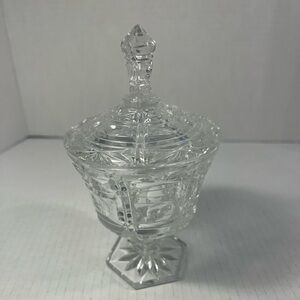 Vintage Crystal Trinket Candy Dish